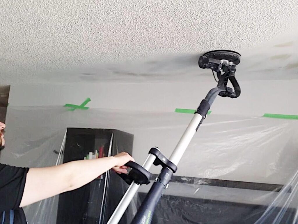 Professional popcorn ceiling removal service by Green Dot Painting in Huntsville, AL