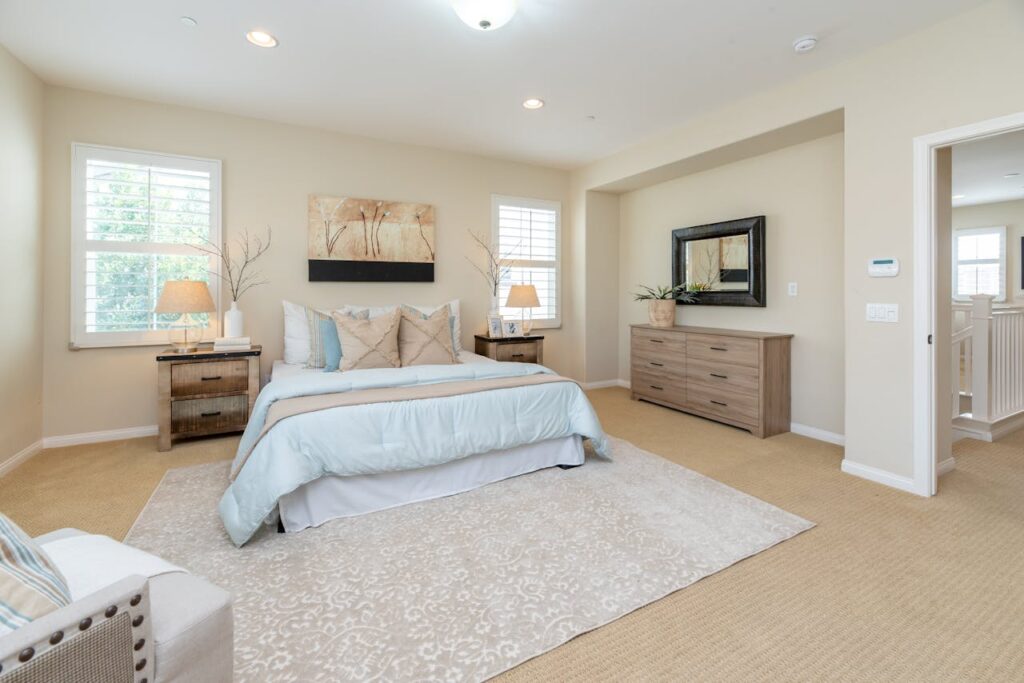 Bedroom with wallpaper removed in the Huntsville Metro Area, AL